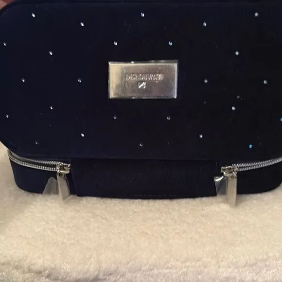 Swarovski navy suede with Crystal  jewelry Organizer - Picture 4 of 5